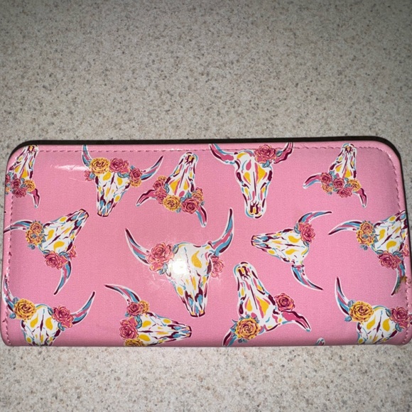 Simply Southern Zipper Wallet – Pink Cow & Floral - Picture 2 of 3